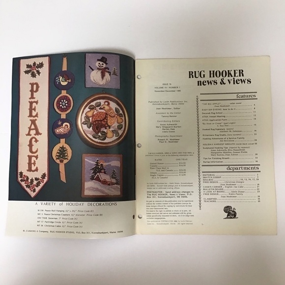 Vintage LOT OF 5 Rug Hook Magazine Issues from 1985 Ideas News & Views - Picture 5 of 12